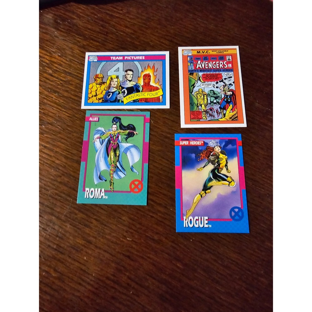 Marvel Comics Trading Cards Fantastic Four Avengers Roma Rogue Set 1990s‎